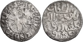 ARMENIA, Cilician Armenia. Royal. Hetoum I, 1226-1270. Tram (Silver, 23 mm, 2.80 g, 5 h), bilingual issue, acknowleding Kay Qubadh I, Seljuk of Rum, c...