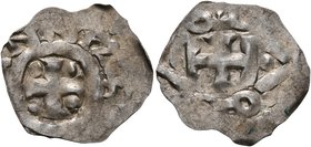 FRANCE, Provincial. Normandie. Guillaume II le Conquérant (William the Conqueror), 1035-1087. Denier (Silver, 19 mm, 0.94 g). Cross pattée with four p...