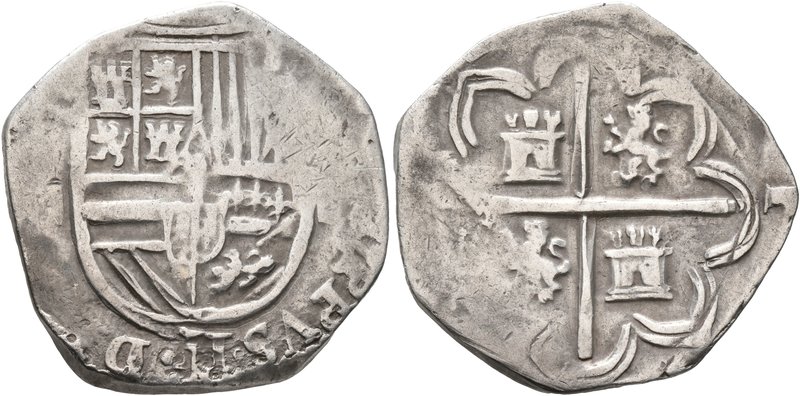 SPAIN, Reino de España. Felipe II el Prudente, 1556-1598. Cob 4 Reales (Silver, ...