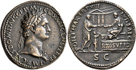PADUAN MEDALS. Domitian, 81-96. 'Sestertius' (Bronze, 35 mm, 21.85 g, 6 h), by Giovanni di Cavino (1500-1570), a later aftercast. IMP•CAES•DOMIT•AVG•G...