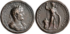 PADUAN MEDALS. Septimius Severus, 193-211. 'Medallion' (Bronze, 39 mm, 52.22 g, 1 h), by Giovanni di Cavino (1500-1570), a later aftercast. L•SEPTIMIV...