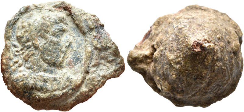 SEALS, Roman. Seal (Lead, 19 mm, 14.59 g), late 3rd to early 4th century. Laurea...
