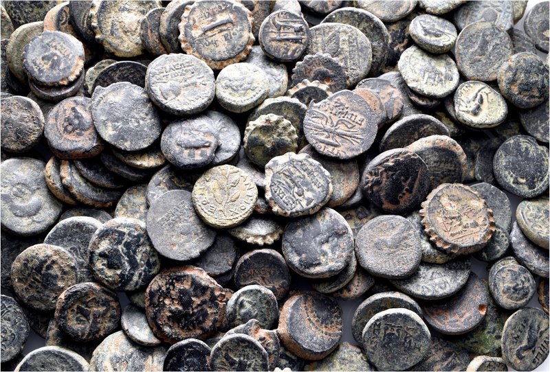 A lot containing 283 bronze coins. All: Greek. Fair to about very fine. LOT SOLD...
