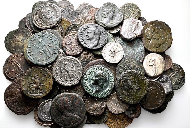 A lot containing 21 silver and 88 bronze coins. Includes: Greek, Roman Provincia...