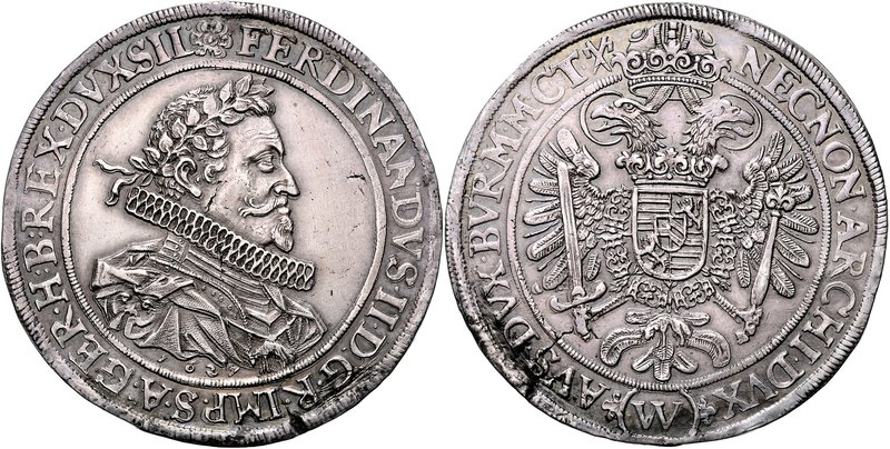 FERDINAND II
1 Thaler, 1627, Breslau, 28,85g, Her. 553

about UNC | about UNC...