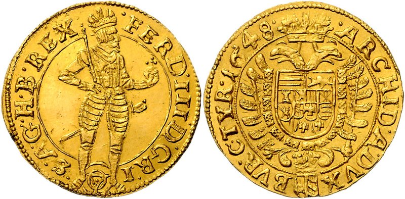 FERDINAND III
1 Ducat, 1648, Wien, 3,46g, Her. 202

about UNC | about UNC