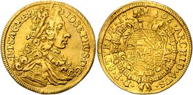 JOSEPH I
1 Ducat, 1706, Graz, 3,43g, Her. 33

about EF | about EF , mírně zvlněný | slightly wavy , RRR!