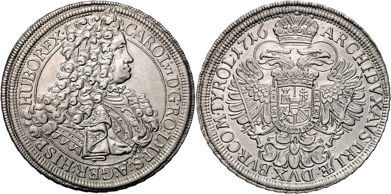 CHARLES VI
1 Thaler, 1716, Wien, 28,67g, Her. 292

about UNC | about UNC