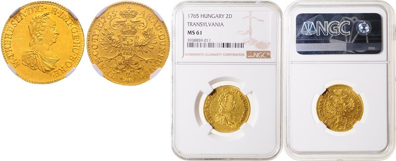 MARIA THERESA
2 Ducats, 1765, Her. 63

about UNC | about UNC , NGC MS 61