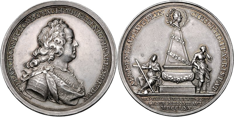 MARIA THERESA
Silver medal Death of Emperor Francis I Stephen, 1765, Wien, 34,7...