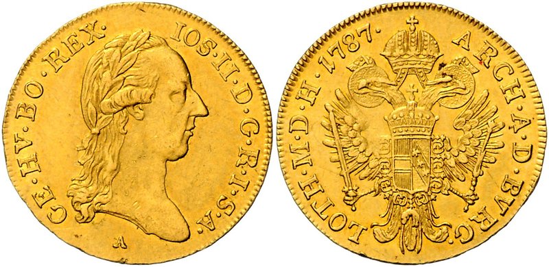 JOSEPH II
1 Ducat, 1787, A, 3,48g, Her. 29

EF | EF