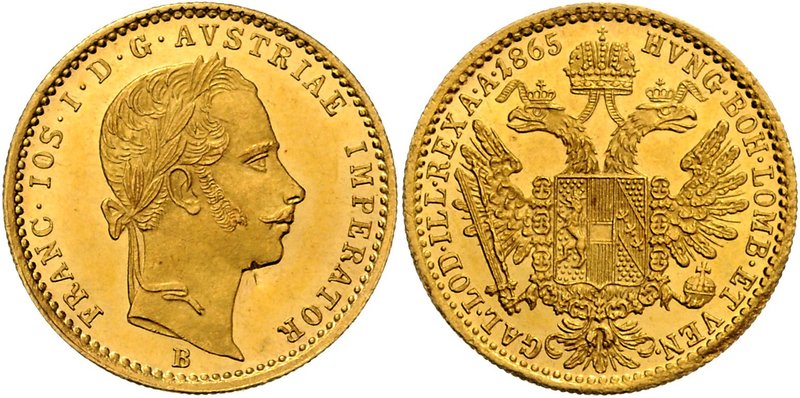FRANZ JOSEPH I
1 Ducat, 1865, B, 3,49g, Früh.1216

about UNC | UNC