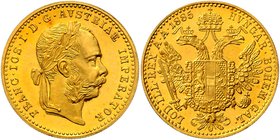 FRANZ JOSEPH I
1 Ducat, 1885, Wien, 3,48g, Früh. 1244

about UNC | UNC