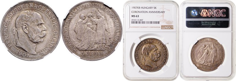 FRANZ JOSEPH I
5 Corona Coronation, 1907, KB, Früh. 2194

UNC | UNC , NGC MS ...