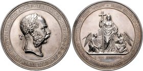 FRANZ JOSEPH I
Silver medal Visit to God’s tomb, 1869, Wien, 131,28g, J. Tautenhayn, Ag 900/1000, 72 mm, Haus. 651

UNC | UNC