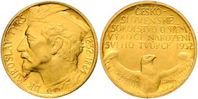 Gold medal (1 Ducat) 1932 Dr. M. Tyrs, J. Bruha, Au 987/1000 3,49 g, 20 mm, Kremnica, MCH CSR1-MED7

UNC | UNC