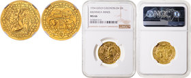 Gold medal (2 Ducats) 1934 Revival of Kremnitz´ Mining, A. Hám, Au 987/1000 6,98 g, 25 mm, Kremnica, MCH CSR1-MED9

UNC | UNC , NGC MS 66