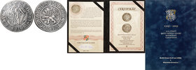 Silver medal 2019 - same weight of a Thaler, for the 500th anniversary of the mintage of 1st Schlik Thaler in Jachymov, Nr. 426 out of a limited minta...
