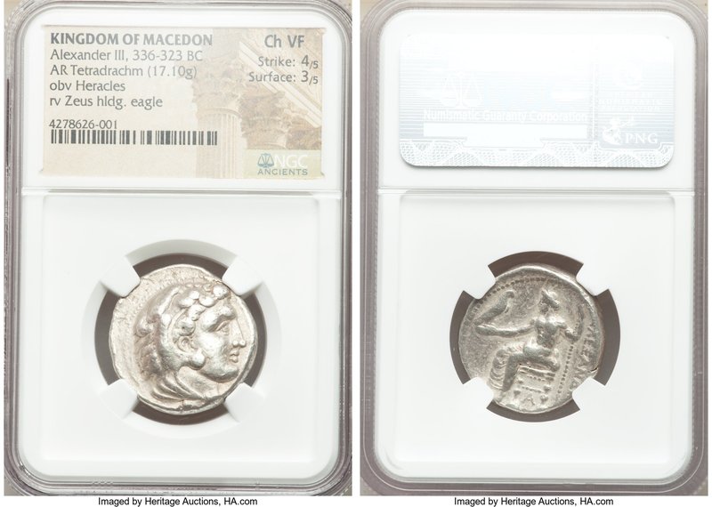 MACEDONIAN KINGDOM. Alexander III the Great (336-323 BC). AR tetradrachm (24mm, ...