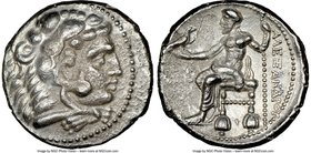 MACEDONIAN KINGDOM. Alexander III the Great (336-323 BC). AR tetradrachm (26mm, 12h). NGC Choice VF. Posthumous issue of Ake or Tyre, dated Regnal Yea...