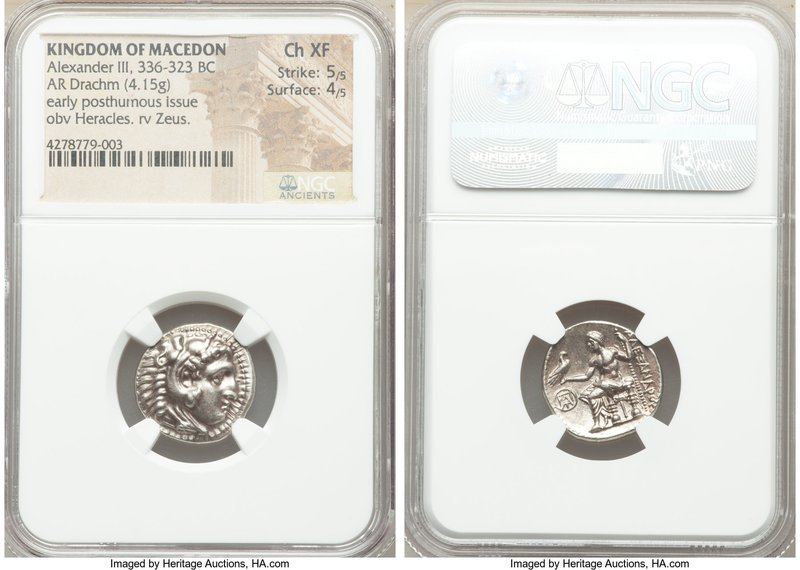 MACEDONIAN KINGDOM. Alexander III the Great (336-323 BC). AR drachm (19mm, 4.15 ...