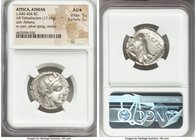 ATTICA. Athens. Ca. 440-404 BC. AR tetradrachm (25mm, 17.19 gm, 5h). NGC AU S 5/5 - 5/5. Mid-mass coinage issue. Head of Athena right, wearing crested...