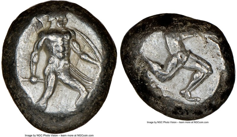 PAMPHYLIA. Aspendus. Ca. mid-5th century BC. AR stater (17mm). NGC Choice VF. Ca...