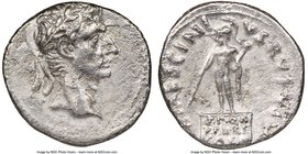 Augustus (27 BC-AD 14). AR denarius (19mm, 3h). NGC VF. Rome, ca. 16 BC, L. Mescinius Rufus, moneyer. Laureate head of Augustus right / L MESCINI-VS R...