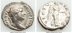 Hadrian (AD 117-138). AR denarius (17mm, 3.03 gm, 6h). XF. Rome, AD 135. HADRIANVS-AVG COS III P P, laureate head of Hadrian right / VICTO-RIA-AVG, Vi...