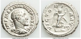 Maximinus I (AD 235-238). AR denarius (20mm, 3.73 gm, 5h). VF. Rome, AD 235-236. IMP MAXIMINVS PIVS AVG, laureate, draped and cuirassed bust of Maximi...