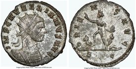 Aurelian (AD 270-275). BI antoninianus (22mm, 3.20 gm, 11h), NGC Choice AU 5/5 - 4/5, Silvering. Cyzicus, 2nd officina, AD 273-274. IMP C AVRELIANVS A...