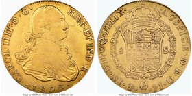 Charles IV gold 8 Escudos 1808 PTS-PJ VF30 NGC, Potosi mint, KM81. AGW 0.7614 oz. 

HID09801242017