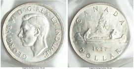 George VI 4-Piece Lot of Certified Dollars 1937 MS64 ICCS, Royal Canadian mint, KM37. Sold as is, no returns.

HID09801242017