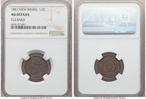 New Brunswick. Victoria 1/2 Cent 1861 AU Details (Cleaned) NGC, London mint, KM5. One year type. 

HID09801242017