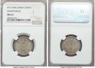 Japanese Puppet States 3-Piece Lot of Certified Chiao NGC, 1) Japanese Puppet States - Manchukuo Chiao (10 Fen) KT 1 (1934) - MS63, KM-Y8 2) Japanese ...