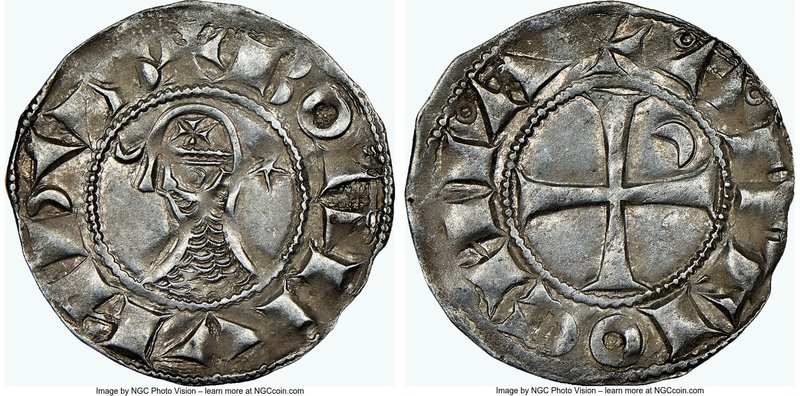 Principality of Antioch. Bohemond III (Majority) "Helmet" Denier ND (1163-1201) ...