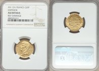 Napoleon gold 20 Francs L'An 12 (1803/4)-A AU Details (Reverse Damage) NGC, Paris mint, KM661. Two year type, issued in the name of Napoleon as Empero...