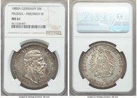 Prussia. Friedrich III Pair of Certified 5 Marks 1888-A NGC, 1) 5 Mark, MS61 2) 5 Mark, MS62 Berlin mint, KM512. Sold as is, no returns. 

HID09801242...