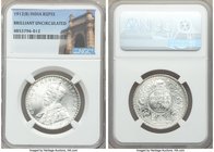 British India. George V 13-Piece Lot of Certified Assorted Rupees Brilliant Uncirculated NGC, 1) Rupee 1912-(b) - Bombay mint, KM524 2) Rupee 1913-(b)...