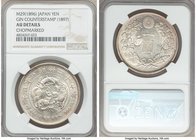 Meiji Counterstamped Yen Year 29 (1896) AU Details (Chopmarked) NGC, Tokyo mint, KM-Y28a.5. Gin counterstamped to left. 

HID09801242017