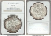 Estados Unidos "Caballito" Peso 1913/2 MS62 NGC, Mexico City mint, KM453. An attractive, mint-state example of this overdate featuring peripheral toni...