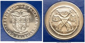 Republic gold 100 Balboas 1981 UNC, Franklin mint, KM74. AGW 0.1146 oz. 

HID09801242017