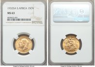 George V gold Sovereign 1932-SA MS63 NGC, Pretoria mint, KM-A22. AGW 0.2355 oz. 

HID09801242017
