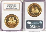 Juan Carlos I gold Proof 80000 Pesetas 1992-M PR67 Ultra Cameo NGC, KM917. Mintage: 2,157. XXV OLIMPIADA BARCELONA 1992 issue with children playing. A...