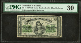 Canada Dominion Bank 25 Cents 1870 DC-1c PMG Very Fine 30. 

HID09801242017