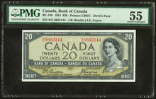 Canada Bank of Canada $20 1954 BC-33b PMG About Uncirculated 55. 

HID09801242017