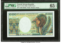 Central African Republic Republique Centrafricaine 10,000 Francs ND (1983) Pick 13 PMG Gem Uncirculated 65 EPQ. 

HID09801242017