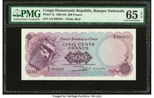 Congo, Democratic Republic Banque Nationale du Congo 500 Francs 15.10.1961 Pick 7a PMG Gem Uncirculated 65 EPQ. 

HID09801242017