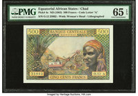 Equatorial African States Banque Centrale Chad 500 Francs ND (1963) Pick 4e PMG Gem Uncirculated 65 EPQ. 

HID09801242017