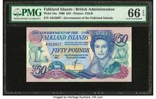 Falkland Islands Government of the Falkland Islands 50 Pounds 1.7.1990 Pick 16a PMG Gem Uncirculated 66 EPQ. 

HID09801242017